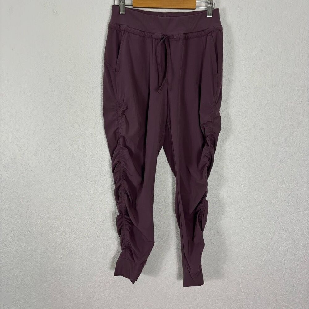 Athleta Mauve Purple‎ Attitude Ruched Side Detail Pants Size 2